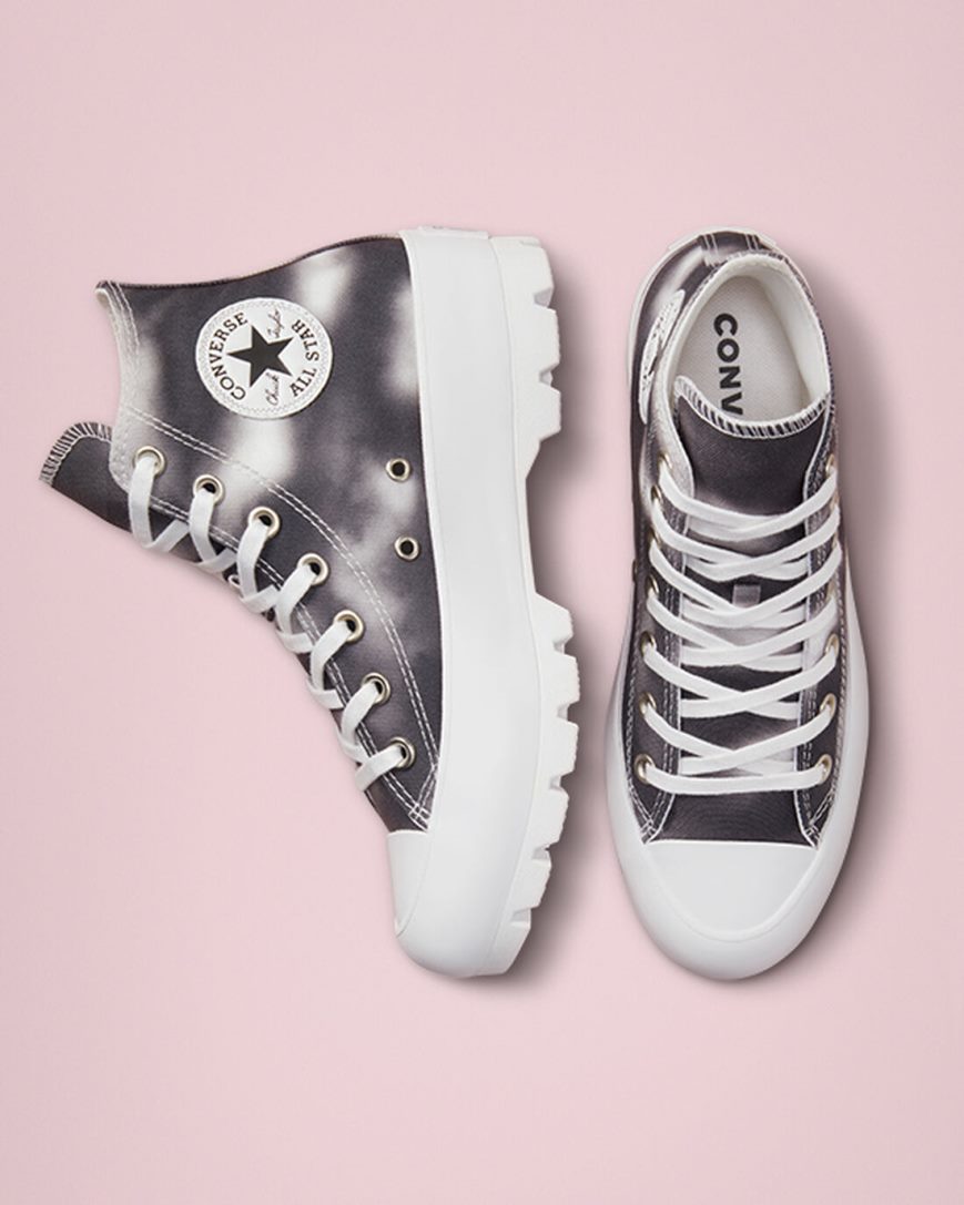 Tenis Converse Muted Cloud Wash Lugged Chuck Taylor All Star Cano Alto Feminino Prateadas Branco | PT F0TP984